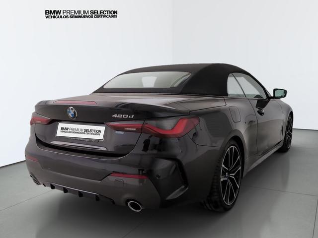 BMW Serie 4 420d Cabrio color Negro. Año 2024. 140KW(190CV). Híbrido Electro/Diesel. En concesionario Automotor Premium Marbella - Málaga de Málaga