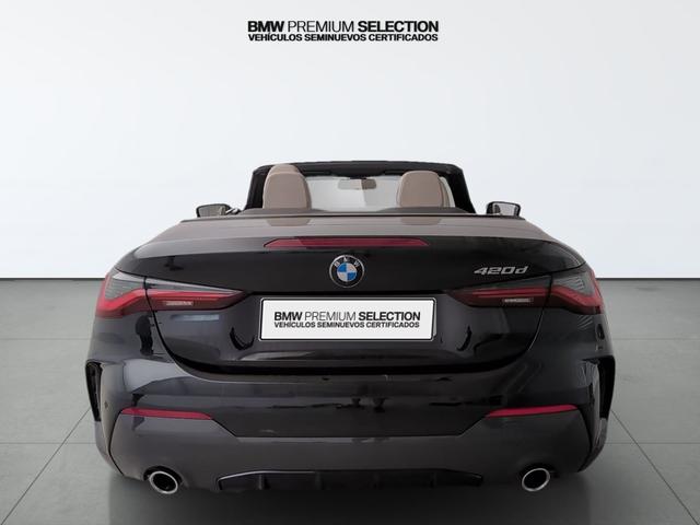 BMW Serie 4 420d Cabrio color Negro. Año 2024. 140KW(190CV). Híbrido Electro/Diesel. En concesionario Automotor Premium Marbella - Málaga de Málaga