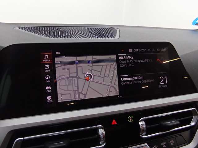 BMW Serie 3 318d color Negro. Año 2022. 110KW(150CV). Diésel. En concesionario Augusta Aragon S.A. de Zaragoza