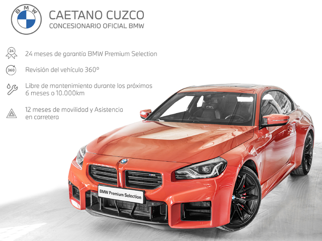 BMW M M2 Coupe color Rojo. Año 2023. 338KW(460CV). Gasolina. En concesionario Caetano Cuzco, Alcalá de Madrid