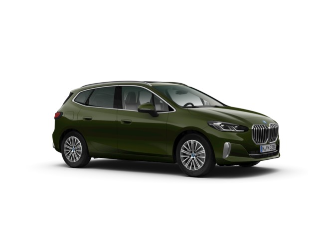 BMW Serie 2 225e Active Tourer color Verde. Año 2024. 180KW(245CV). Híbrido Electro/Gasolina. En concesionario Movilnorte Las Rozas de Madrid