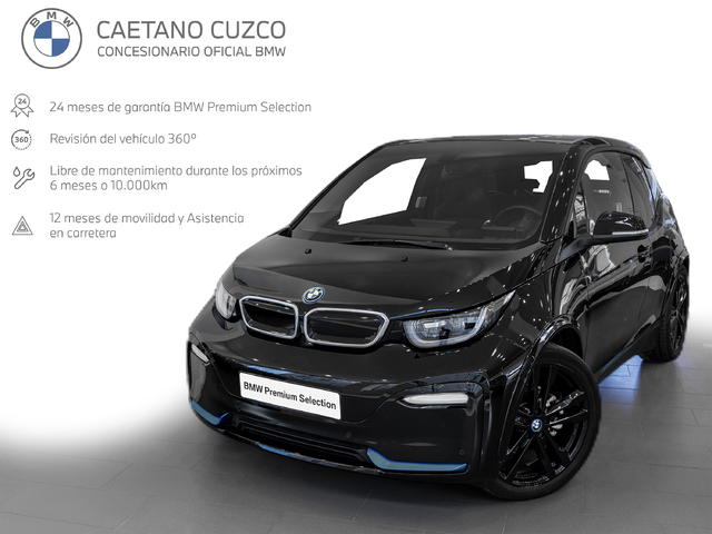 BMW i3 S 120Ah color Negro. Año 2021. 135KW(184CV). Eléctrico. En concesionario Caetano Cuzco, Alcalá de Madrid