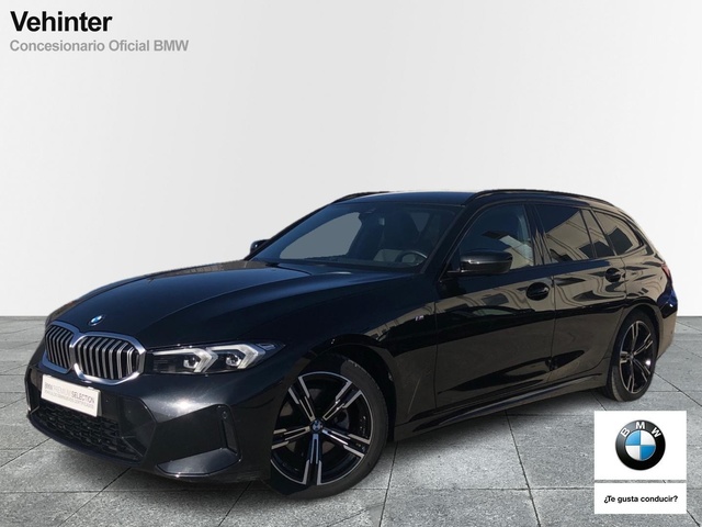 BMW Serie 3 320d Touring color Negro. Año 2024. 140KW(190CV). Diésel. En concesionario Vehinter Getafe de Madrid