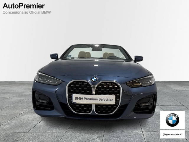 BMW Serie 4 420d Cabrio color Azul. Año 2021. 140KW(190CV). Diésel. En concesionario Auto Premier, S.A. - MADRID de Madrid