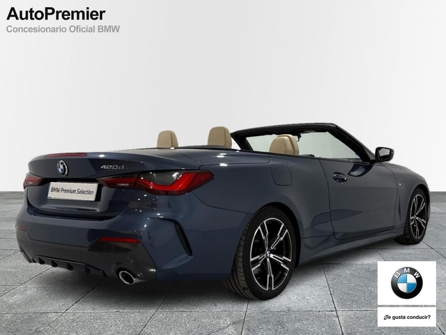 BMW Serie 4 420d Cabrio color Azul. Año 2021. 140KW(190CV). Diésel. En concesionario Auto Premier, S.A. - MADRID de Madrid