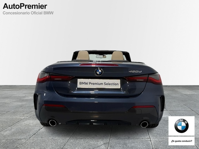 BMW Serie 4 420d Cabrio color Azul. Año 2021. 140KW(190CV). Diésel. En concesionario Auto Premier, S.A. - MADRID de Madrid