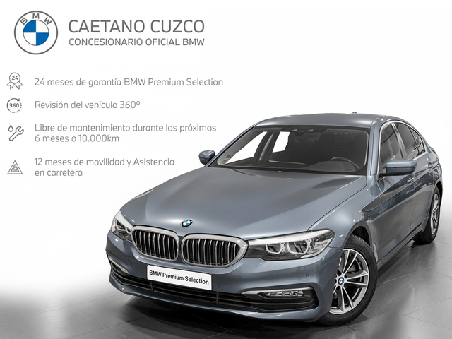 BMW Serie 5 520d color Azul. Año 2017. 140KW(190CV). Diésel. En concesionario Caetano Cuzco, Alcalá de Madrid