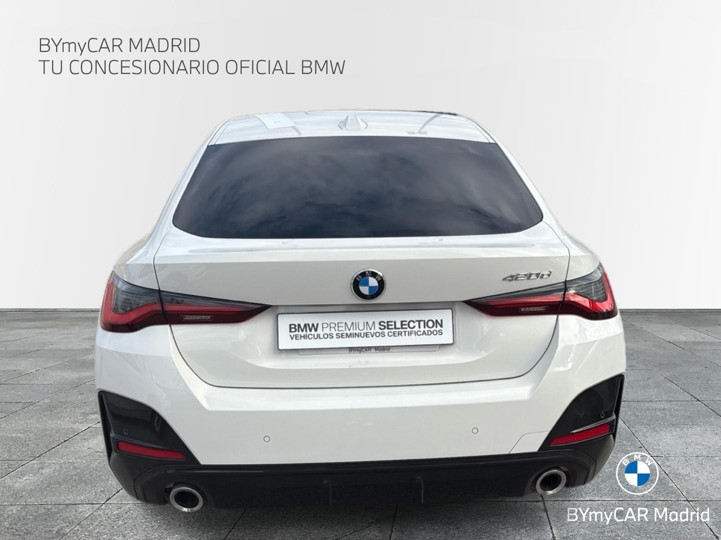 BMW Serie 4 420d Gran Coupe color Blanco. Año 2025. 140KW(190CV). Diésel. En concesionario BYmyCAR Madrid - Alcalá de Madrid