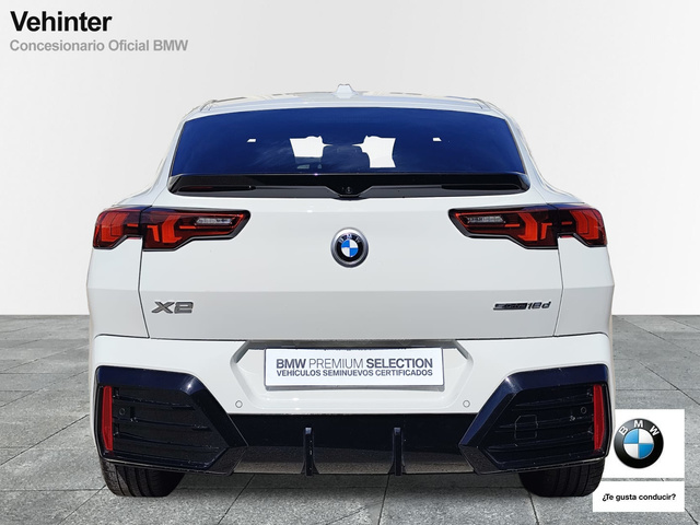 BMW X2 sDrive18d color Blanco. Año 2025. 110KW(150CV). Diésel. En concesionario Vehinter Getafe de Madrid