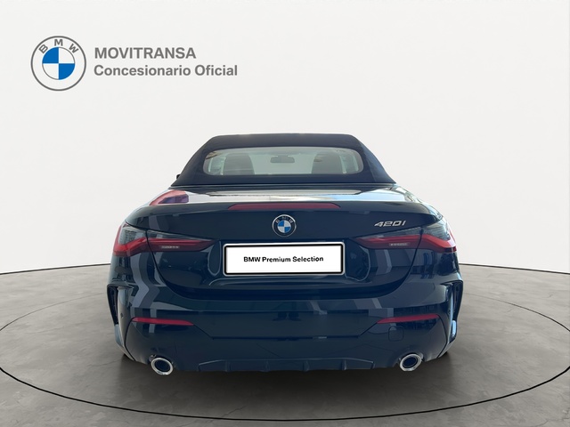 BMW Serie 4 420i Cabrio color Negro. Año 2025. 135KW(184CV). Gasolina. En concesionario Movitransa Cars Jerez de Cádiz