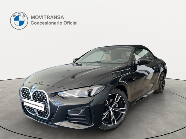 BMW Serie 4 420i Cabrio color Negro. Año 2025. 135KW(184CV). Gasolina. En concesionario Movitransa Cars Jerez de Cádiz