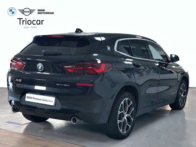 BMW X2 sDrive18d color Negro. Año 2020. 110KW(150CV). Diésel. En concesionario Triocar Gijón (Bmw y Mini) de Asturias