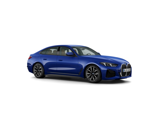BMW Serie 4 420d Gran Coupe color Azul. Año 2025. 140KW(190CV). Diésel. En concesionario Vehinter Getafe de Madrid