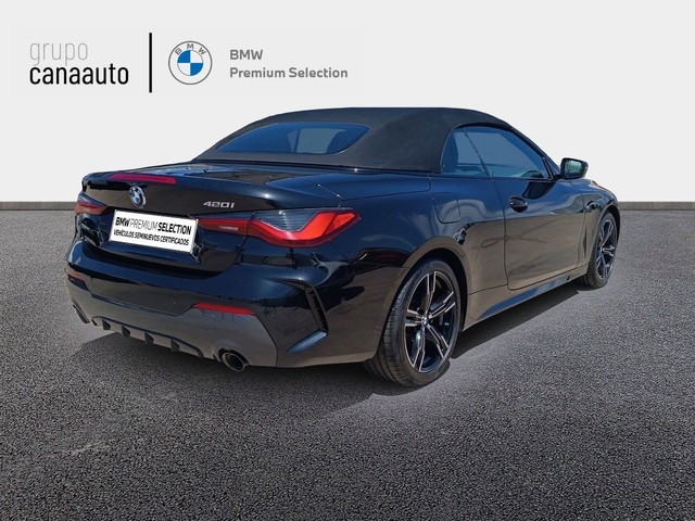 BMW Serie 4 420i Cabrio color Negro. Año 2024. 135KW(184CV). Gasolina. En concesionario TACO de Sta. C. Tenerife