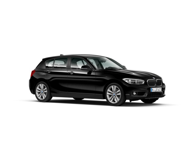 BMW Serie 1 118i color Negro. Año 2019. 100KW(136CV). Gasolina. En concesionario Barcelona Premium -- GRAN VIA de Barcelona