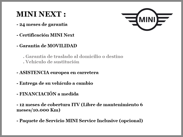 fotoG 9 del MINI MINI 5 Puertas Cooper C 115 kW (156 CV) 156cv Gasolina del 2025 en Barcelona