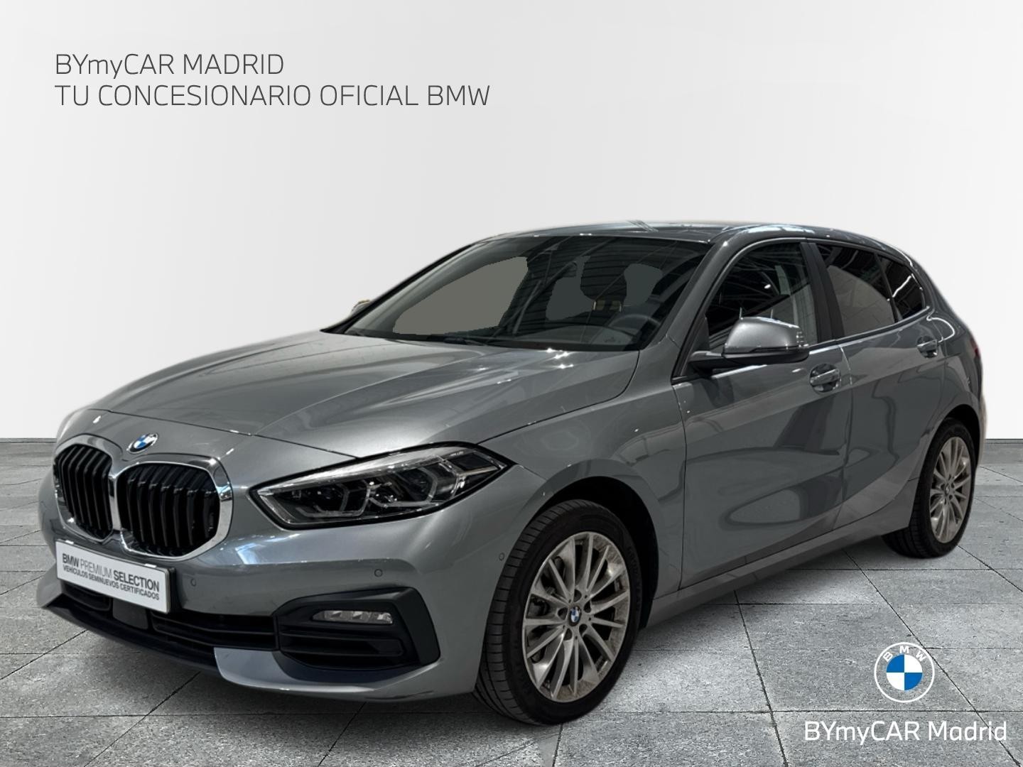BMW Serie 1 118d color Gris. Año 2024. 110KW(150CV). Diésel. En concesionario BYmyCAR Madrid - Algete de Madrid