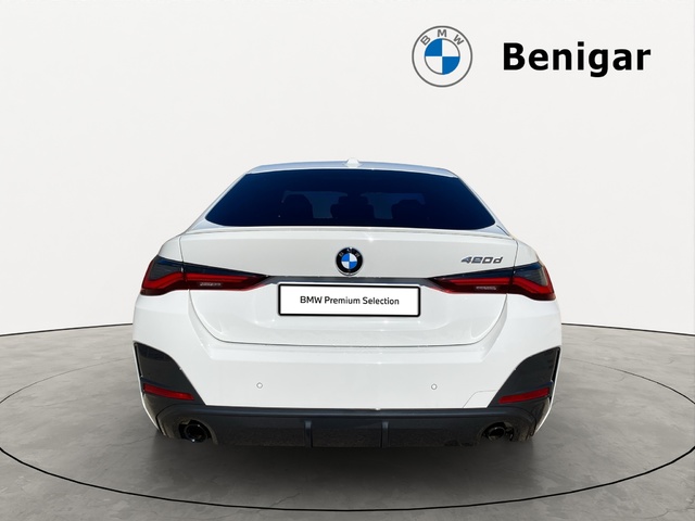 BMW Serie 4 420d Gran Coupe color Blanco. Año 2024. 140KW(190CV). Diésel. En concesionario Hispamovil, Orihuela de Alicante