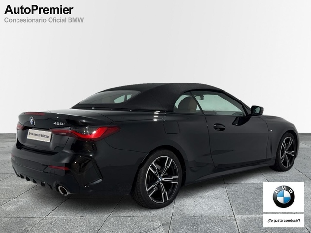 BMW Serie 4 420i Cabrio color Negro. Año 2024. 135KW(184CV). Gasolina. En concesionario Auto Premier, S.A. - MADRID de Madrid