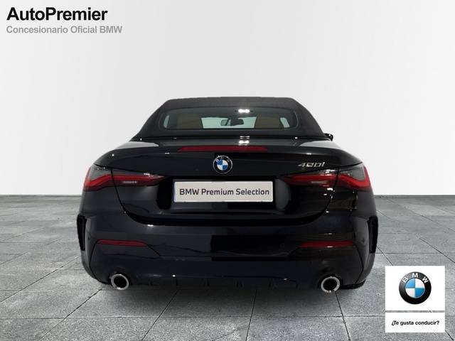 BMW Serie 4 420i Cabrio color Negro. Año 2024. 135KW(184CV). Gasolina. En concesionario Auto Premier, S.A. - MADRID de Madrid