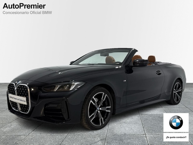 BMW Serie 4 420i Cabrio color Negro. Año 2024. 135KW(184CV). Gasolina. En concesionario Auto Premier, S.A. - MADRID de Madrid