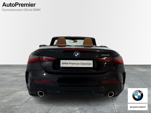 BMW Serie 4 420i Cabrio color Negro. Año 2024. 135KW(184CV). Gasolina. En concesionario Auto Premier, S.A. - MADRID de Madrid