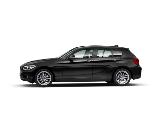 BMW Serie 1 118i color Negro. Año 2019. 100KW(136CV). Gasolina. En concesionario Murcia Premium S.L. AV DEL ROCIO de Murcia
