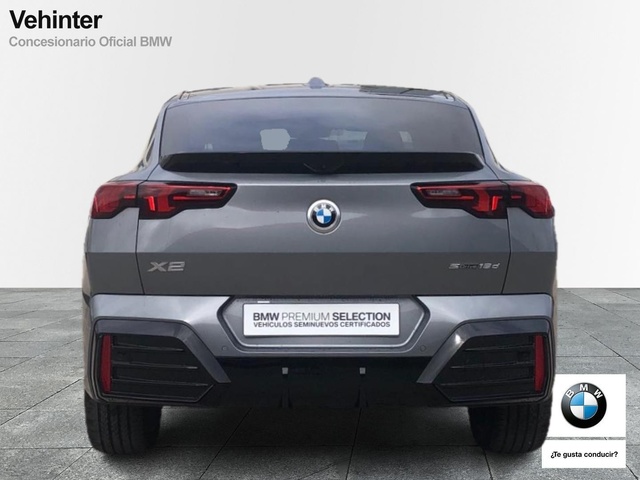 BMW X2 sDrive18d color Gris. Año 2025. 110KW(150CV). Diésel. En concesionario Vehinter Aguacate de Madrid