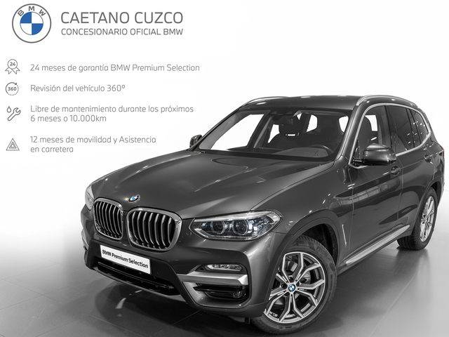 BMW X3 xDrive20d color Gris. Año 2020. 140KW(190CV). Diésel. En concesionario Caetano Cuzco, Alcalá de Madrid