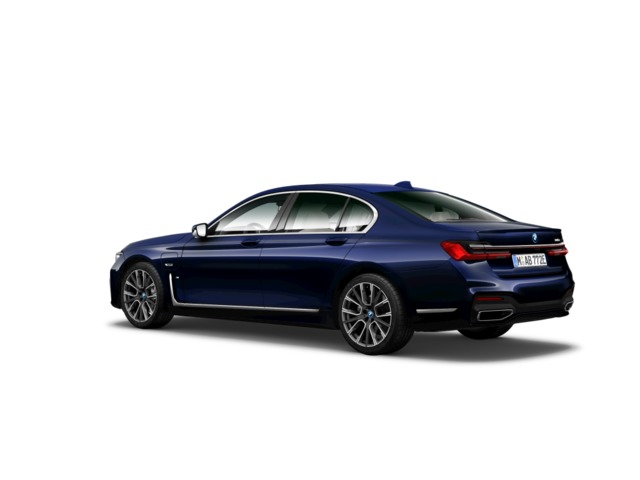 BMW Serie 7 745e color Azul. Año 2022. 290KW(394CV). Híbrido Electro/Gasolina. En concesionario BYmyCAR Madrid - Algete de Madrid