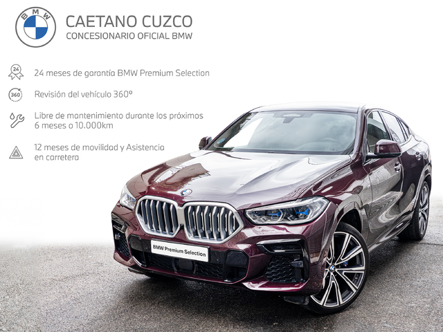 BMW X6 xDrive30d color Violeta. Año 2022. 210KW(286CV). Diésel. En concesionario Caetano Cuzco, Alcalá de Madrid