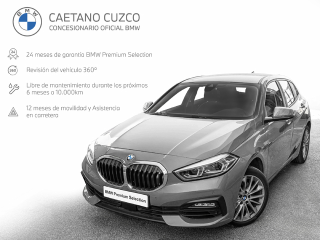 BMW Serie 1 118d color Gris. Año 2024. 110KW(150CV). Diésel. En concesionario Caetano Cuzco, Alcalá de Madrid
