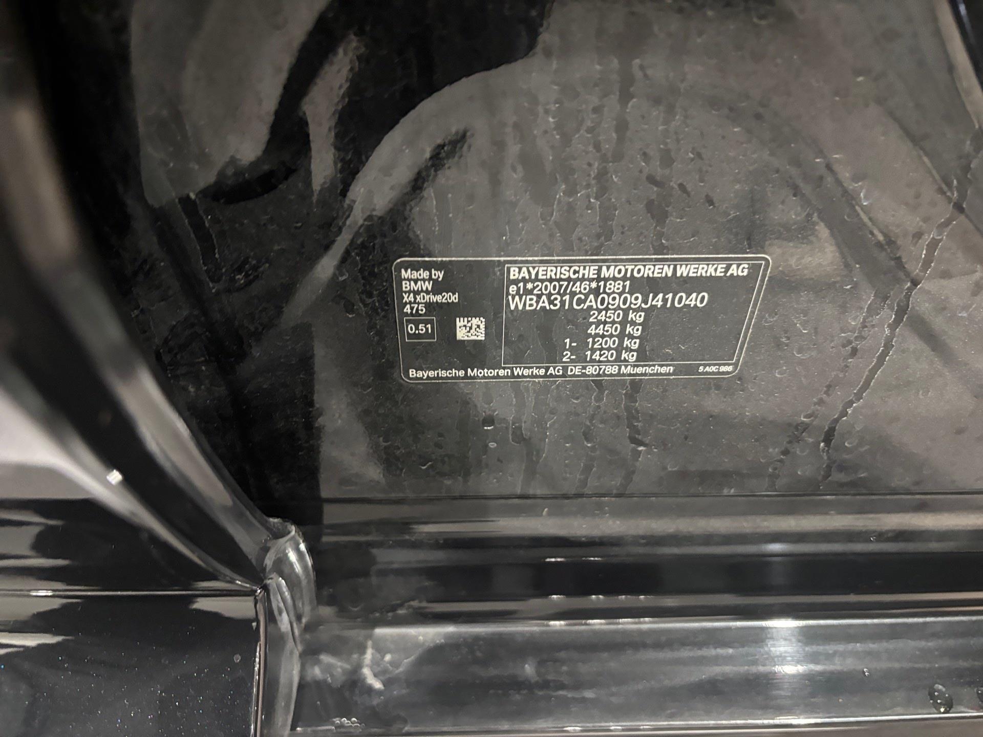 BMW X4 xDrive20d color Negro. Año 2021. 140KW(190CV). Diésel. En concesionario Automotor Costa, S.L.U. de Almería