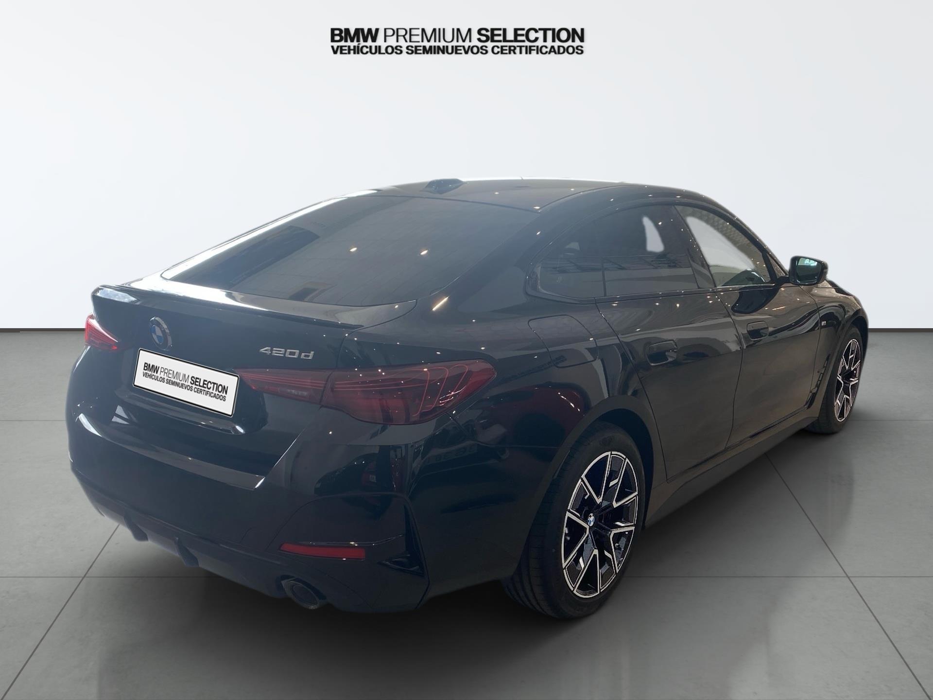 BMW Serie 4 420d Gran Coupe color Negro. Año 2025. 140KW(190CV). Diésel. En concesionario Automotor Costa, S.L.U. de Almería