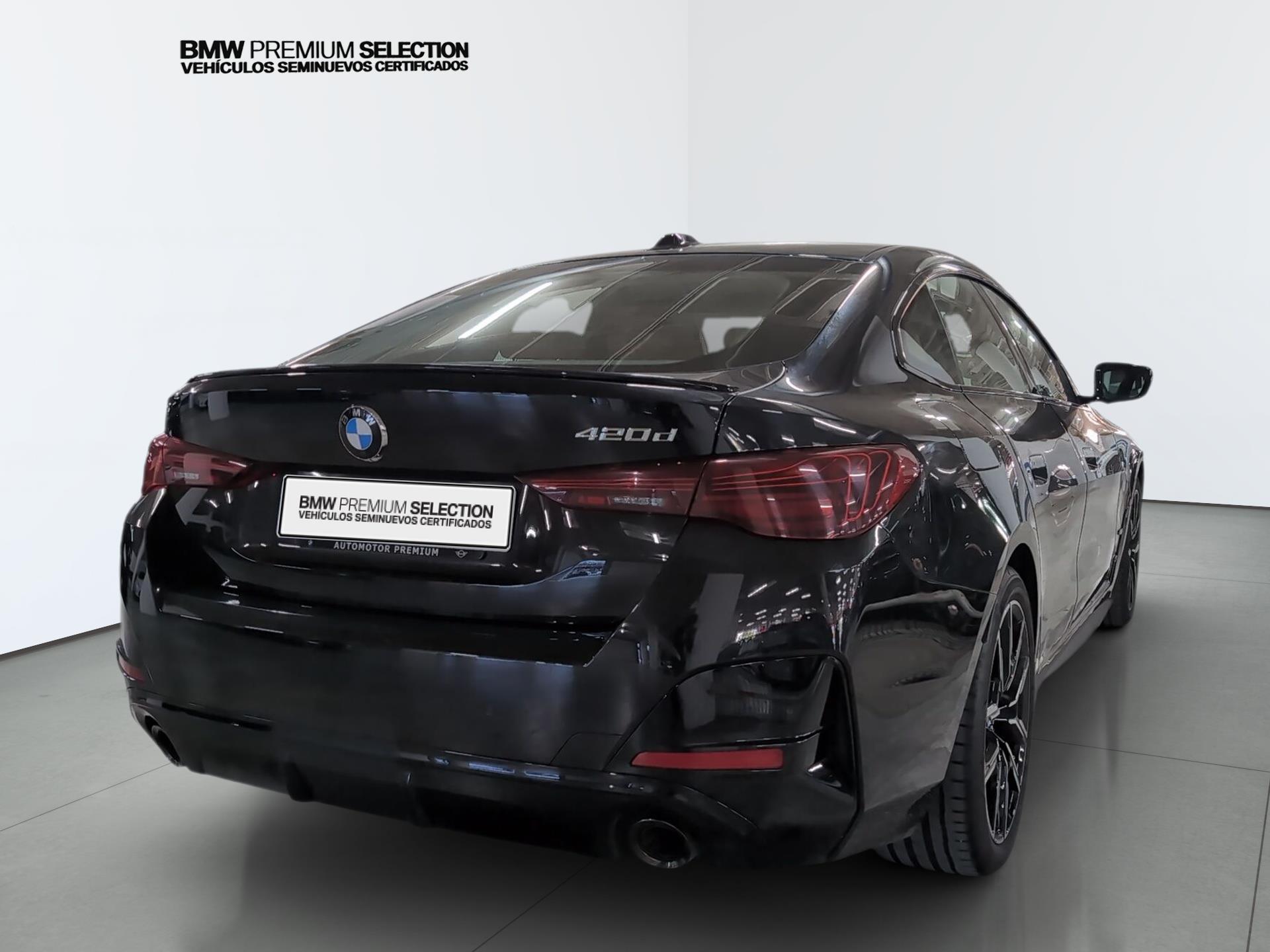 BMW Serie 4 420d Gran Coupe color Negro. Año 2025. 140KW(190CV). Diésel. En concesionario Automotor Premium Viso - Málaga de Málaga