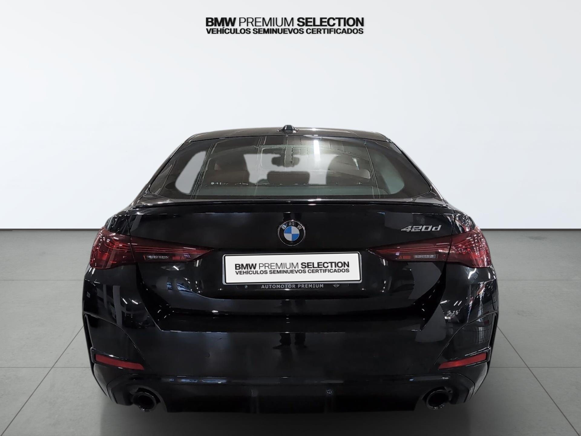BMW Serie 4 420d Gran Coupe color Negro. Año 2025. 140KW(190CV). Diésel. En concesionario Automotor Premium Viso - Málaga de Málaga