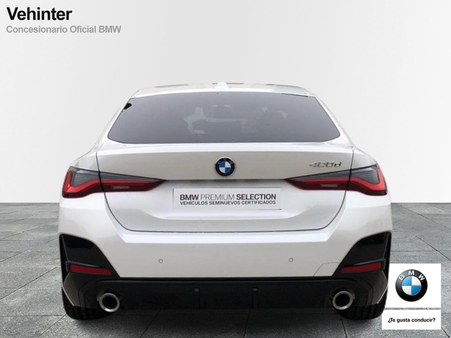 BMW Serie 4 420d Gran Coupe color Blanco. Año 2025. 140KW(190CV). Diésel. En concesionario Vehinter Getafe de Madrid