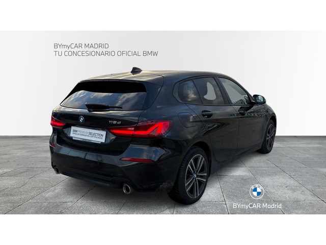 BMW Serie 1 118d color Negro. Año 2022. 110KW(150CV). Diésel. En concesionario BYmyCAR Madrid - Algete de Madrid