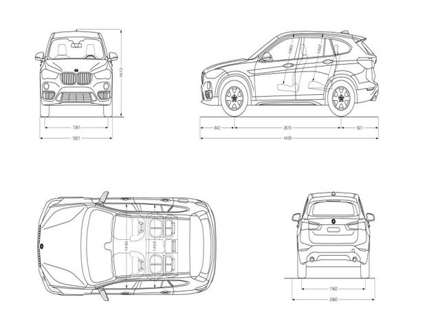 BMW X1 xDrive25e color Blanco. Año 2021. 162KW(220CV). Híbrido Electro/Gasolina. En concesionario TACO de Sta. C. Tenerife